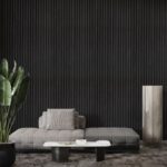 Slatted Acoustic Wall Panel 600 x 2400 - Black Wood - Image 3